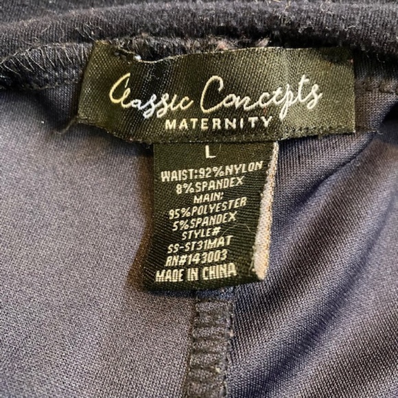 CLASSIC CONCEPTS maternity navy pants - Picture 4 of 4